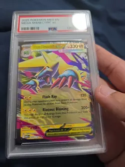 2025 Pokemon Mega Evolutions # 050 Mega Manectric EX PSA 9 Card MINT - Image 2