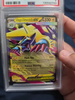 2025 Pokemon Mega Evolutions # 050 Mega Manectric EX PSA 9 Card MINT - Image 3