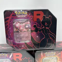New Sealed Pokemon TCG Destined Rivals Team Rocket Tin Set of 3 - Image 2