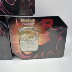 New Sealed Pokemon TCG Destined Rivals Team Rocket Tin Set of 3 - Image 4