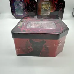 New Sealed Pokemon TCG Destined Rivals Team Rocket Tin Set of 3 - Image 5