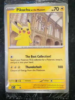 Pokemon TCG Pikachu at the Museum Jumbo Promo Card – Brand New / Sealed – UK - Image 1