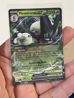 Pokemon TCG Paldea Evolved Meowscarada ex Double Rare Holo 015/193 NM - Image 1