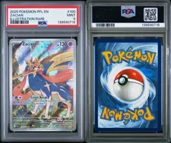 2025 POKEMON PFL EN-PHANTASMAL FLAMES ILLUSTRATION RARE #100 ZACIAN PSA 9 - Image 3