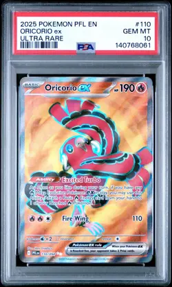 2025 Pokemon PFL EN-PHANTASMAL FLAMES 110 ORICORIO EX UR PSA 10 - 140768061 - Image 1