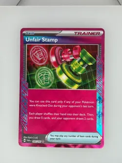 2024 Pokemon Twilight Masquerade Unfair Stamp 165/167 NM - Image 1