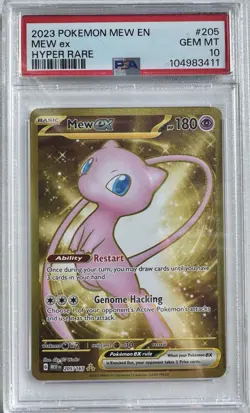 Pokemon Mew ex 151 MEW EN Hyper Rare #205 PSA 10 Gem Mint - Image 1