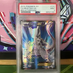 Mewtwo EX 157/162 XY Breakthrough 2015 Pokemon Full Art English PSA 9 - Image 1