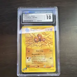 Pokemon TCG Dugtrio CGC 10 044/165 Expedition Base Set Rare 70 HP English 2002 - Image 1