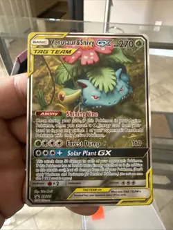 Pokemon TCG Venusaur & Snivy GX SM229 Alternative Art Tag Team Promo Nm - Image 1
