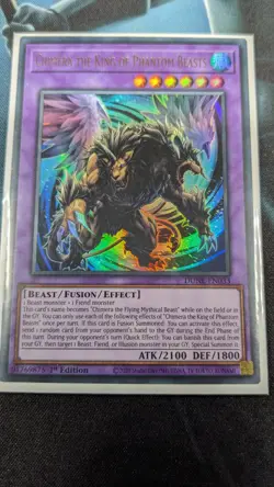 YUGIOH Chimera King of Phantom Beasts DUNE-EN033 Ultra Rare 1st Edition - Image 1