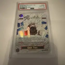 2025 ONE PIECE OP11-A FIST OF DIVINE SPEED 080 GEAR TWO ALTERNATE ART ENG PSA 10 - Image 2