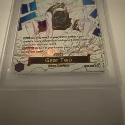 2025 ONE PIECE OP11-A FIST OF DIVINE SPEED 080 GEAR TWO ALTERNATE ART ENG PSA 10 - Image 3