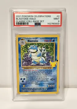 2021 Pokemon Celebrations Lot of 2 PSA 9 MINT Cards: Blastoise & Dark Gyarados - Image 2