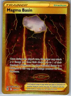 Magma Basin (Secret) 185/172 SWSH09: Brilliant Stars - Pokemon Card - NM - Image 1