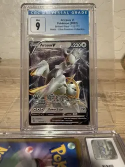 ARCEUS V 122/172 POKEMON: BRILLIANT STARS 2022 CGC MINT 9 ENGLISH (METAL CARD) - Image 1