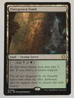 Magic Card -- Overgrown Tomb , Lorwyn Eclipsed MTG 266 Mint - Image 1