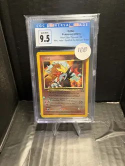 Entei Pokemon 2001 Black Star Promos 34 Rev Holo Card Cgc 9.5 - Image 1