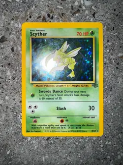 Pokemon TCG Cards Scyther 10/64 Jungle Holo Rare - Image 3