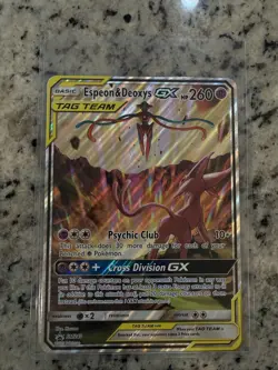 JUMBO OVERSIZED Espeon & Deoxys GX (SM Black Star Promo) SM240 Card w/ Toploader - Image 2