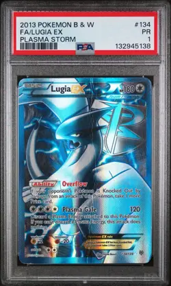 Lugia EX Full Art - 134/135 - BW Plasma Storm Pokemon Card - PSA 1 - Image 1