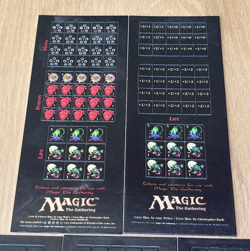 1995 Magic The Gathering Token Counter Unpunched Sheet Lot of 5 Poison Life Mana - Image 2