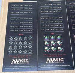 1995 Magic The Gathering Token Counter Unpunched Sheet Lot of 5 Poison Life Mana - Image 3