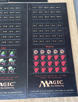 1995 Magic The Gathering Token Counter Unpunched Sheet Lot of 5 Poison Life Mana - Image 4