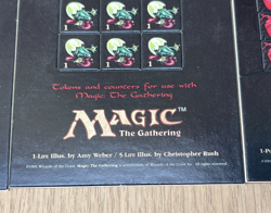 1995 Magic The Gathering Token Counter Unpunched Sheet Lot of 5 Poison Life Mana - Image 5