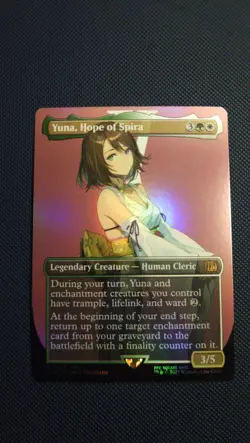 MTG Yuna, Hope of Spira (Borderless Foil) Final Fantasy NM - Image 1