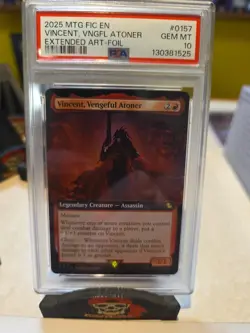 Magic The Gathering Final Fantasy Vincent Vengeful Atoner Exten Art PSA 10 Pop 1 - Image 1