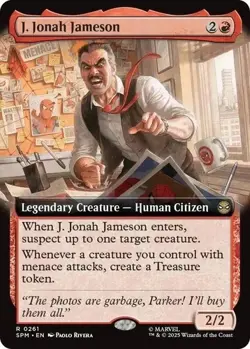 MTG J. Jonah Jameson Extended Art Regular Marvel Spider-Man 2025 - Image 1