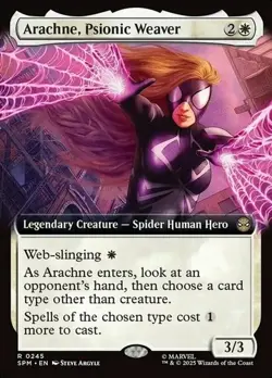 MTG Arachne, Psionic Weaver #0245 Extended Art Rare Marvel’s Spider-Man (SPM) - Image 1
