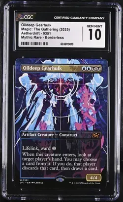 MTG Magic: The Gathering Oildeep Gearhulk Aetherdrift Borderless CGC 10 - Image 1