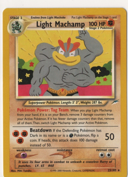 Light Machamp - 25/105 - Neo Discovery - Near Mint + Pokemon Card - Image 2