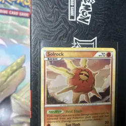 Solrock Reverse Holo Rare Triumphant Pokemon Card 9/102 - Image 2