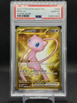 2023 POKEMON MEW EN-151 #205 MEW ex HYPER RARE PSA 10 GEM MINT - Image 1