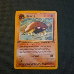 1st Edition Kabuto 50/62 LP -Vintage Pokemon Card- Fossil Set (M1) - Image 1