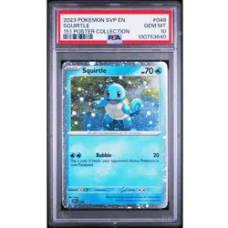 2023 Pokemon SVP EN-SV Black Star Promo 151 POSTER COLLEC #048 Squirtle PSA 10 - Image 1