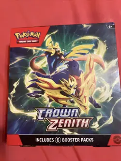 Pokemon TCG: Crown Zenith Booster Bundle 6 Pack New Factory Sealed 1st Print OG 820650858963 - Image 1