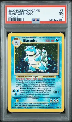 2000 POKEMON BASE SET 2 #2 BLASTOISE-HOLO PSA 7 - Image 1