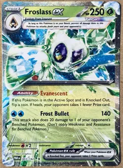 POKEMON SV PARADOX RIFT TCG FROSLASS EX DOUBLE RARE HOLO 003/182 NM+ PACK FRESH - Image 1