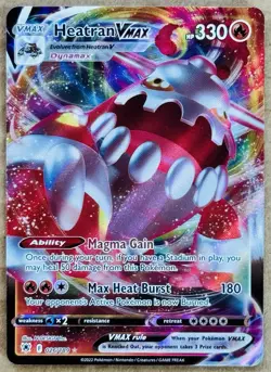 POKEMON TCG ASTRAL RADIANCE HEATRAN VMAX FULL ART ULTRA RARE HOLO 026/189 NM+ - Image 1