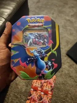 Pokemon Mega Charizard Tin - Mega Charizard X English Factory Sealed In Hand - Image 1