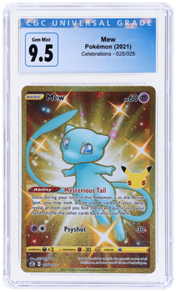 2021 Pokemon Celebrations Mew #25 CGC 9.5 - Image 1