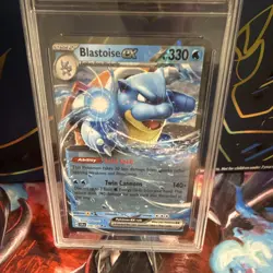 Pokemon TCG Blastoise ex 030/142 SV Stellar Crown Holo Double Rare AGS 9.5 - Image 3