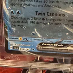 Pokemon TCG Blastoise ex 030/142 SV Stellar Crown Holo Double Rare AGS 9.5 - Image 4