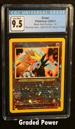 Pokemon Promo Entei Black Star Promo CGC 9.5 Reverse (0143) #34 - Image 1