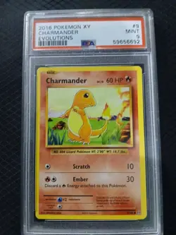 2016 POKEMON XY EVOLUTIONS #9 CHARMANDER PSA 10 - Image 1