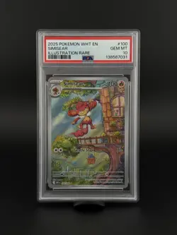 2025 POKEMON SIMISEAR WHT EN-WHITE FLARE ILLUSTRATION RARE #100 PSA Gem Mint 10 - Image 1